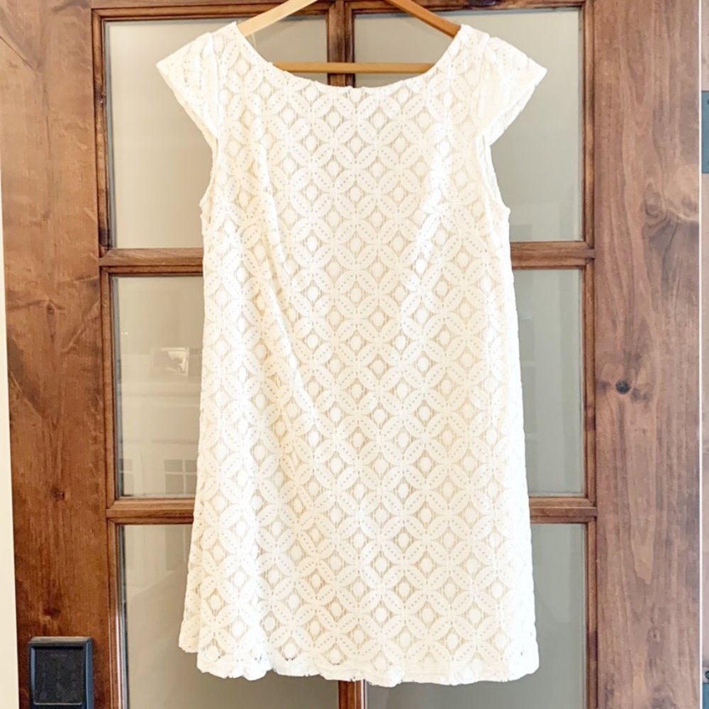 Nordstrom dee elle Women’s Ivory Capped Sleeve Floral Mini Dress (Size S)